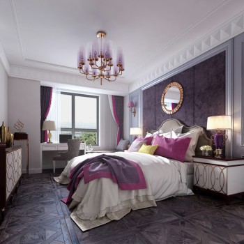 Post Modern Style Simple European Style Bedroom-ID:295938141