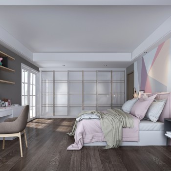 Nordic Style Bedroom-ID:458234824