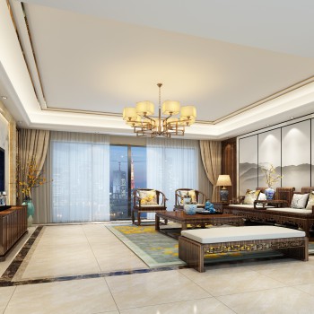 Chinese Style A Living Room-ID:746351648