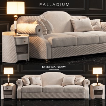 Post Modern Style Three-seat Sofa-ID:409936568