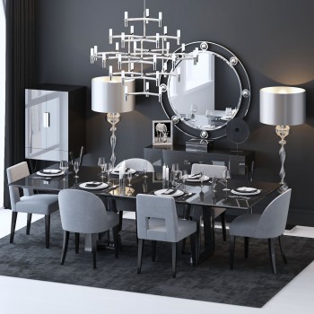 Modern Dining Table And Chairs-ID:346382181