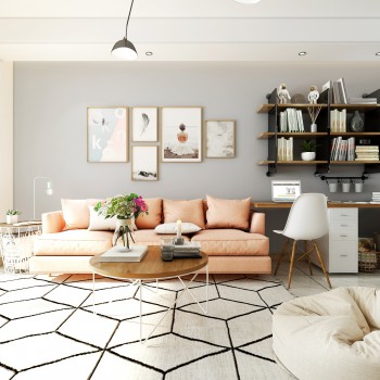 Nordic Style A Living Room-ID:597234898