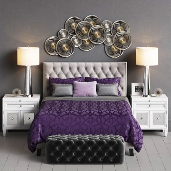 Post Modern Style Double Bed-ID:316787979