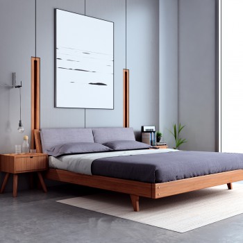 Nordic Style Double Bed-ID:116305514