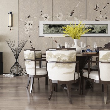 New Chinese Style Dining Table And Chairs-ID:503800631