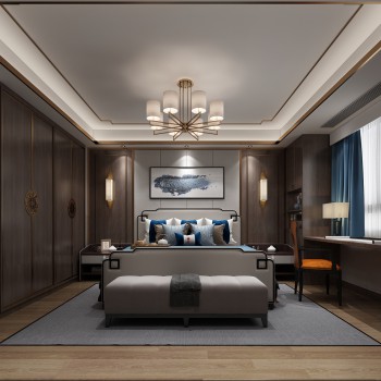 New Chinese Style Bedroom-ID:336645982