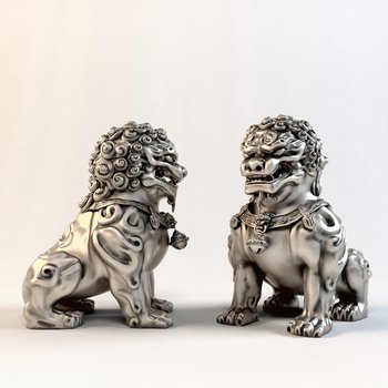 中式狮子雕塑-ID:848753746