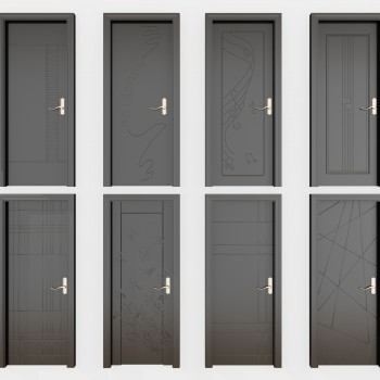 Modern Solid Wood Door-ID:162204837