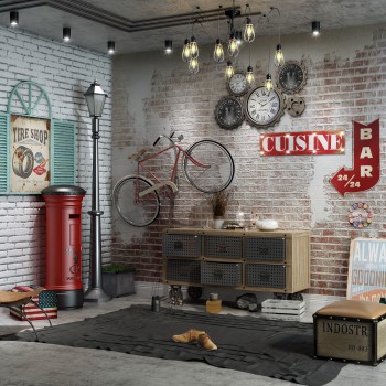 Industrial Style Rest And Entertainment-ID:794561447