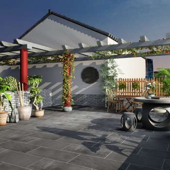 新中式屋顶花园-ID:251368917
