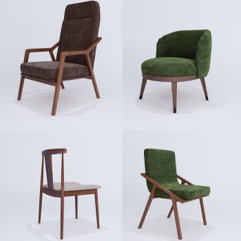 Nordic Style Lounge Chair-ID:372068293
