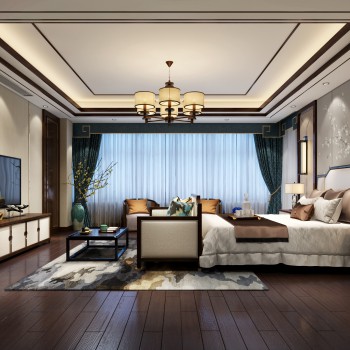 New Chinese Style Bedroom-ID:357828497