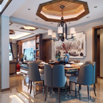 New Chinese Style Dining Room-ID:950629792