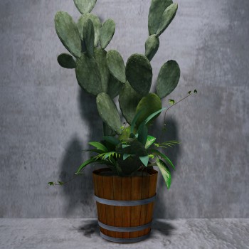 Modern Potted Green Plant-ID:495916449