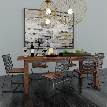 Nordic Style Dining Table And Chairs-ID:292251244