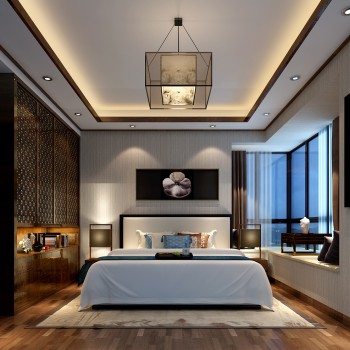 New Chinese Style Bedroom-ID:214109227