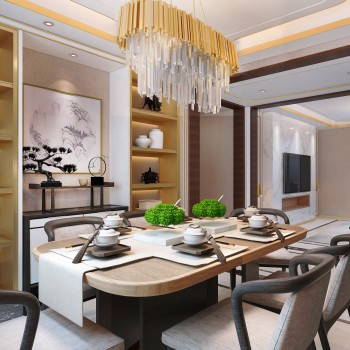 New Chinese Style Dining Room-ID:673292725