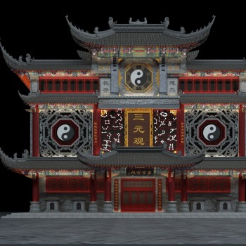 Chinese Style Building Appearance-ID:693523676