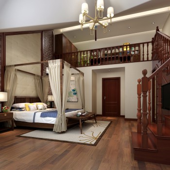 New Chinese Style Bedroom-ID:253762619
