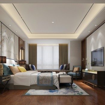 New Chinese Style Bedroom-ID:241709142
