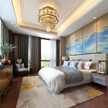 New Chinese Style Bedroom-ID:873649378