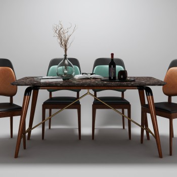 Nordic Style Dining Table And Chairs-ID:423166668