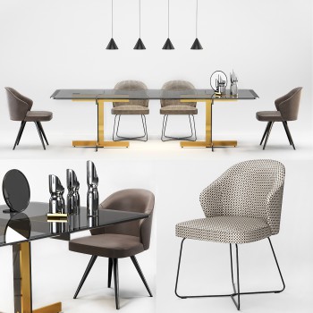Modern Dining Table And Chairs-ID:721893538