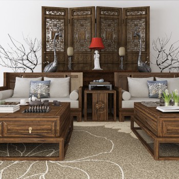 Chinese Style Sofa Combination-ID:974149379