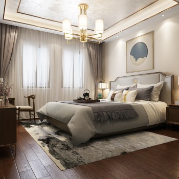 New Chinese Style Bedroom-ID:983243139