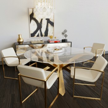 Post Modern Style Dining Table And Chairs-ID:993963759