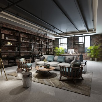 Industrial Style Manager's Office-ID:987517664