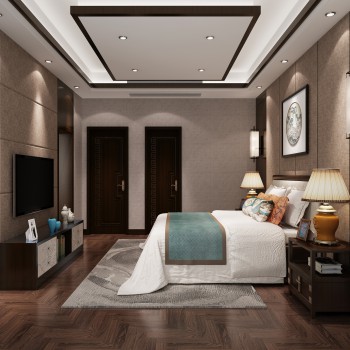 New Chinese Style Bedroom-ID:443864143