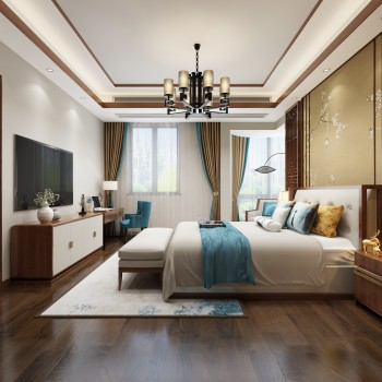 New Chinese Style Bedroom-ID:409618741