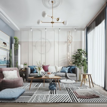 Nordic Style A Living Room-ID:243261879