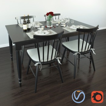 Nordic Style Dining Table And Chairs-ID:269865311