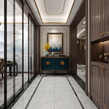 New Chinese Style Hallway-ID:440115256