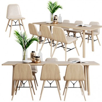 Nordic Style Dining Table And Chairs-ID:363968256