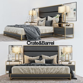 Modern Double Bed-ID:766074149