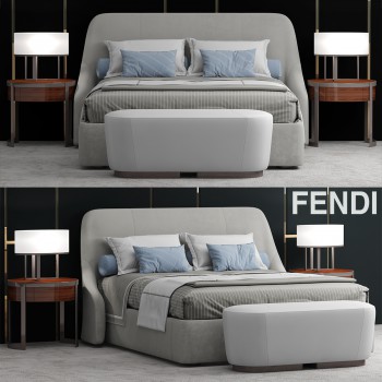 Post Modern Style Double Bed-ID:667222344