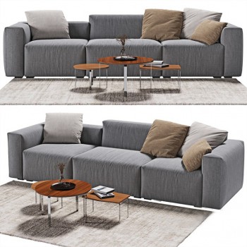 Modern Three-seat Sofa-ID:773620767