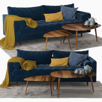 Nordic Style A Sofa For Two-ID:670867241