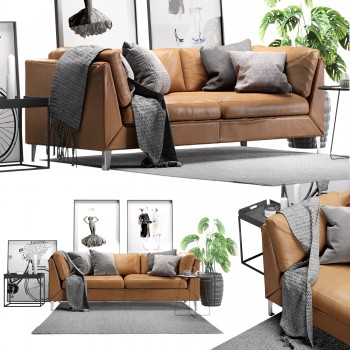 Nordic Style A Sofa For Two-ID:736014489