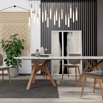 Nordic Style Dining Table And Chairs-ID:586213387
