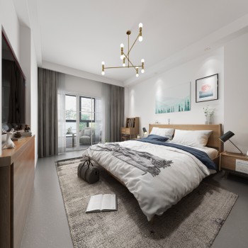 Nordic Style Bedroom-ID:923563474