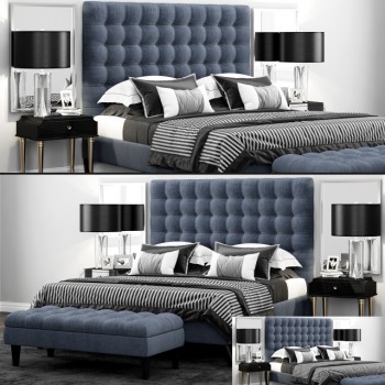 Modern Double Bed-ID:652354744