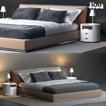 Post Modern Style Double Bed-ID:747540697