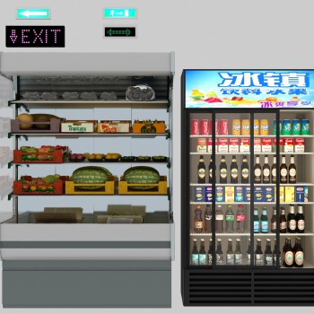 现代商展柜架超市货架-模型ID【185054】