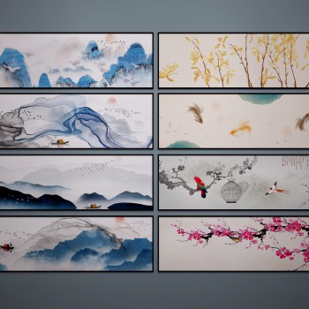 新中式山水画-模型ID【185103】