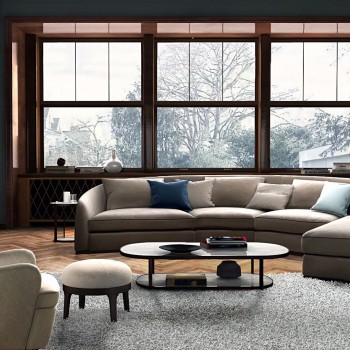 意大利Flexform品牌 现代布艺转角沙发组合