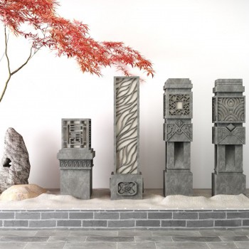中式石灯柱